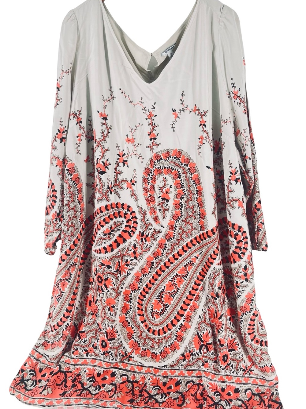 Old Navy Plus Size 30 Paisley Maxi Dress Boho Lined 100% Rayon - Picture 2 of 10